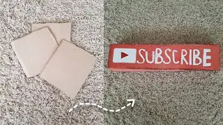 DIY-КАК СДЕЛАТЬ КНОПКУ ПОДПИШЫСЬ ИЗ КАРТОНА/how to make a button subscribe from cardboard