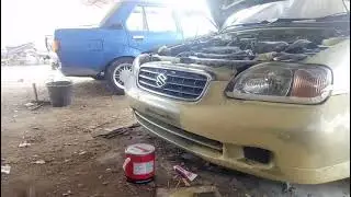 Restorasi baleno 2002 || bumper