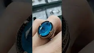 Печатки ручной работы из серебра с кристаллами и минералами Параибы