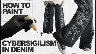 Transform Your Jeans with Cyber Sigil Art – Custom Denim Tutorial