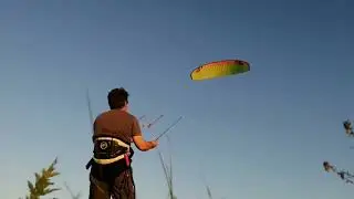 Кайт парафоил "ATMAN" 10m2 первый запуск.