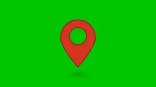 GPS Location Icon Pointing Animation | Green Screen | 4K | Free Download