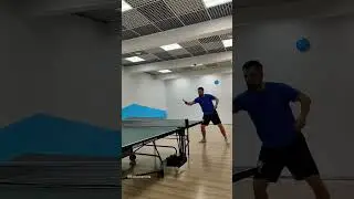 Настольный теннис. Начало атаки и завершение слева. 
