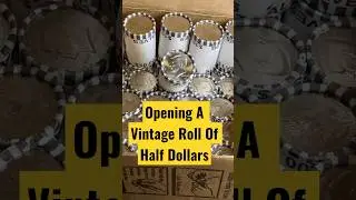 $100.00 Vintage Roll Of Half Dollars #youtubeshorts #coin #silver #vintage #roll #dollar