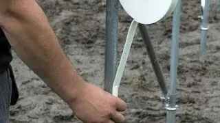 Applying Anti Hot Spot Tape to Polytunnel