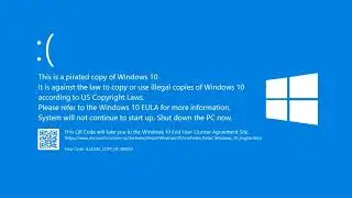 Windows 10 - Anti Piracy Screen