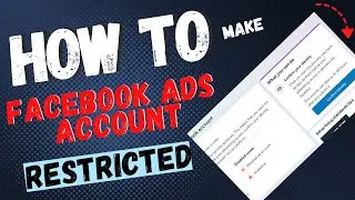 How To Make Facebook Ads Account Restricted In Super Easy Way | (New Method)