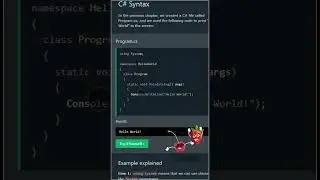 C Sharp Syntax | C Sharp Programming Tutorial In Hindi | #csharp #syntax