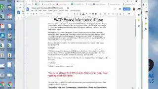 Informative writing PLTW