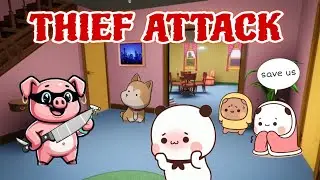Thief Attack in House 💰⚔️|| Bubu Dudu peach Goma Panda Bear Cats| Kittensisland