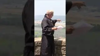 Father Marquette reads diary at Wyalusing State Park  Halo AR