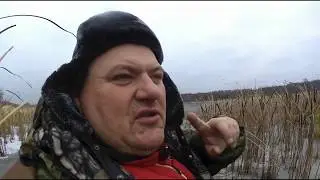 Pike's morning feeding frenzy on tip-ups, catchy double hooks, pike fishing with live bait, the f...