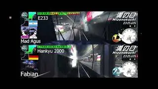 電車でＤ Shining Stage: Mad Agus (E233) vs Fabian (Hankyu 2000)