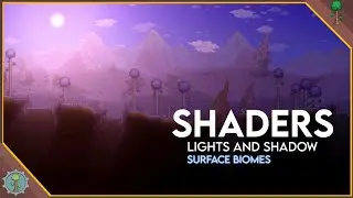 All Terraria Surface Biomes with Shaders on - Lights and Shadow
