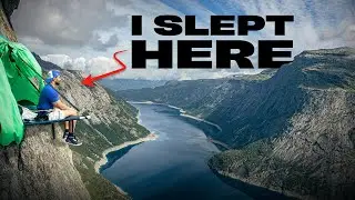 I Slept On The Edge Of A Mountain | Hanging 1500 Feet In Air | Norway | The Muscular Tourist