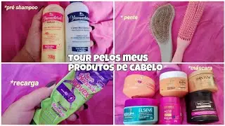 Tour pelos meus produtos de cabelo| ATUALIZADO