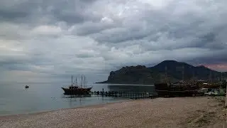 Сильная ГРОЗА в Крыму с ливнем. АФИГЕТЬ!!!