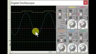 Oscilloscope in Proteus | voltage and time divisions |Cursors |
