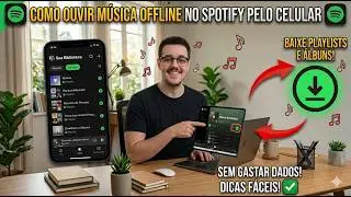 Como OUVIR MÚSICA OFFLINE no Spotify PELO CELULAR