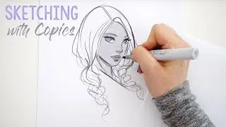 Sketching with Copic Markers on a Print