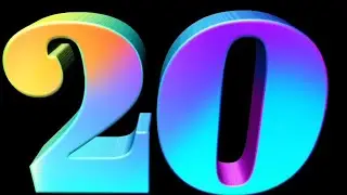 20 Seconds 3D Countdown Timer with animation and sound effect 