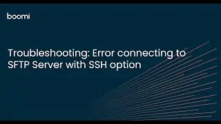 Troubleshooting: Error connecting to SFTP Server with SSH option