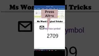 ms word magical tricks  mail box symbol create 