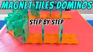 How to make magnet tiles dominos step by step
