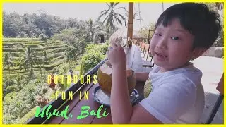 Kid's day out in the sun in Ubud Bali