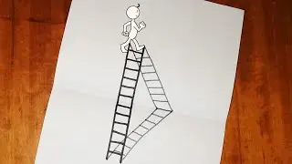I drew a simple 3D staircase