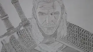 Геральт. Рисунок простым карандашом. Geralt. Drawing pencil.
