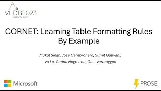 CORNET: Learning Table Formatting Rules By Example