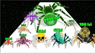 Spider Evolution Runner -Level Up Spider Max Level Gameplay        (Insects Evolution Run)New Update