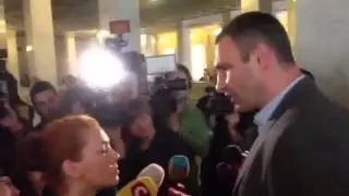 Скандал в Раде  Леся Оробец наехала на Кличко 14 06 14 2