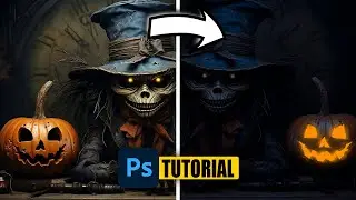 How to halloween glow effect in photoshop #easy #photoshop #tutorial