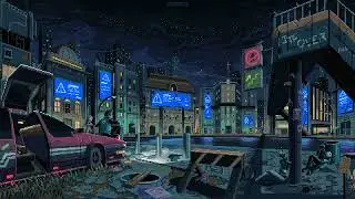 pixel cyberpunk night live wallpaper wallsflow com