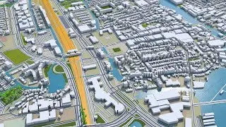 Zaanstad city Netherlands 3d model 25km