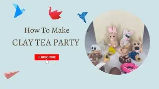 Easy DIY Clay Tea Party Diorama  |  DIY Clay Art Tutorial #diy #shorts #craft