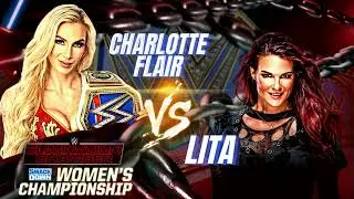 WWE Elimination Chamber 2022 SmackDown Women's Championship Charlotte Flair vs Lita Custom MatchCard