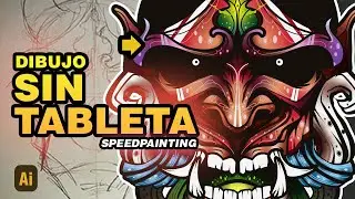 DIBUJO completo SIN TABLETA en ADOBE ILLUSTRATOR
