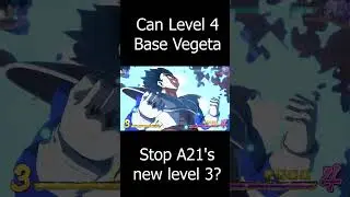 Can level 4 base vegeta stop a21's new level 3?  #dbfz #dragonball #short #shorts