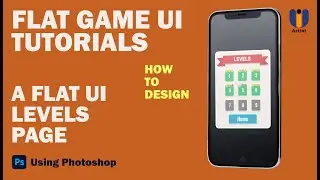 Game Levels Page | Flat UI Series | Game UI Tutorial in Photoshop