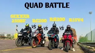 GIXXER 250 VS RC200 VS RS 200 VS R15V4 ||DRAG RACE|| 🔥