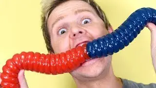 CHOKING ON GIANT GUMMY WORM!