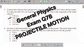 Part 7B General Physics Examination on PROJECTILE : How to Solve General Physics Exam Questions