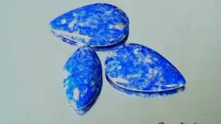 Лазурит каплевидной и листовидной формы