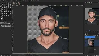 Dunkles Porträt vor dunklem Hintergrund freistellen mit Gimp!
