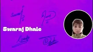 swaraj Dhale name signature style with arooj