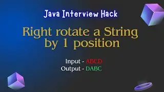 Rotate String to the Right by 1 Position in Java | Must-Know Interview Question for Dev & Testers