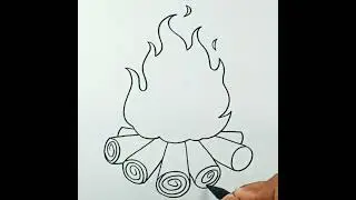 How to draw Camp Fire 